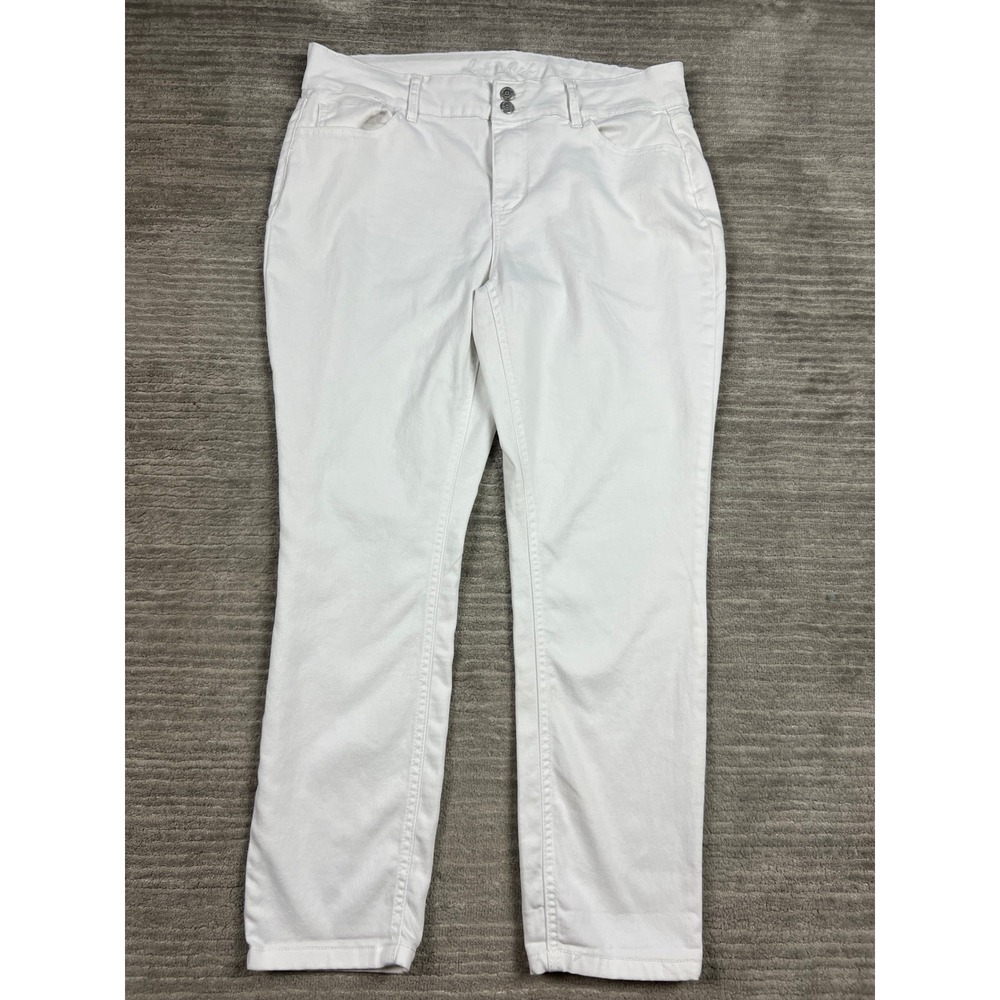 Copperflash Pants Womens 16W White Curvy Ankle Skinny CW01100628 Stretch Denim